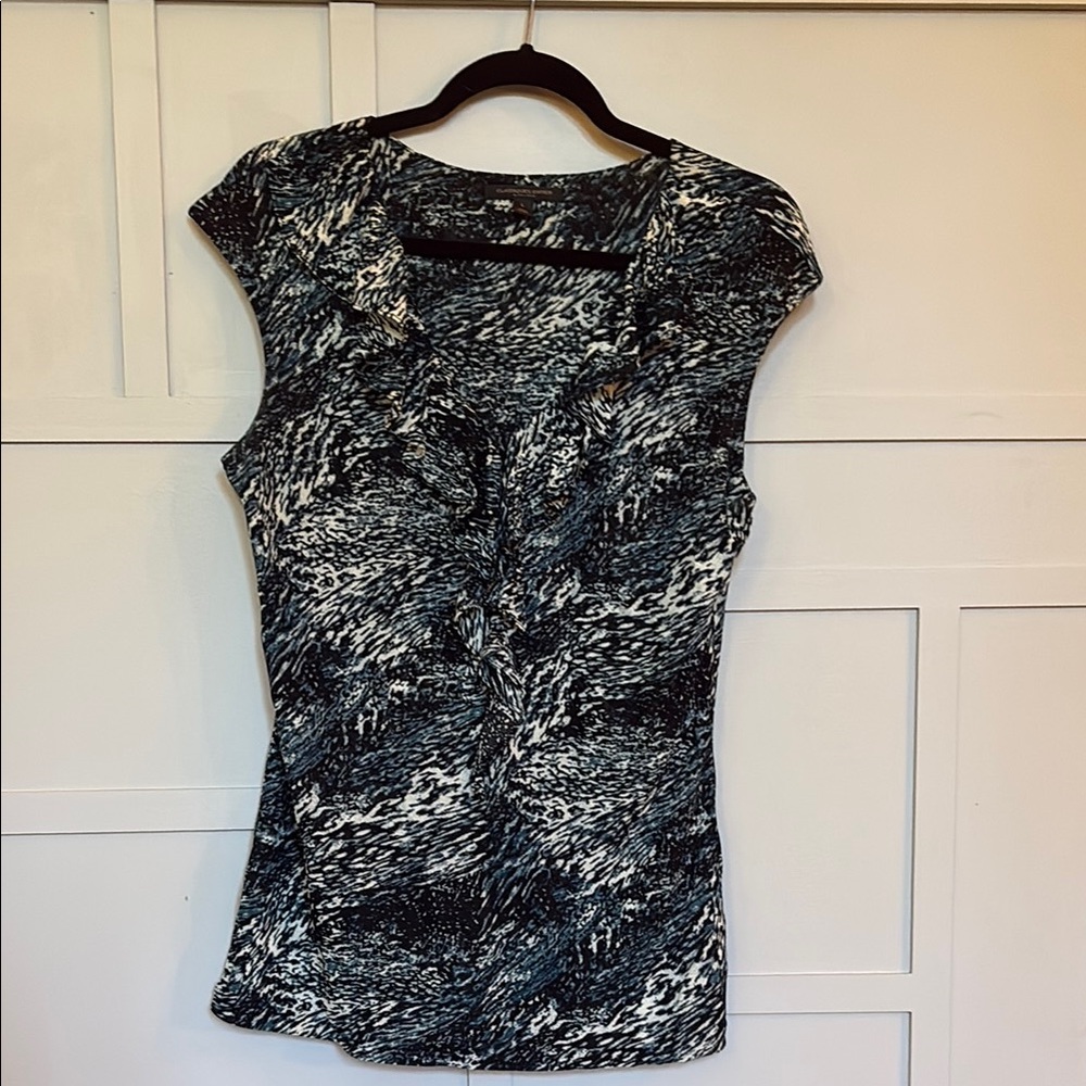 Classiques Entier Black and White Blouse Elegant Top